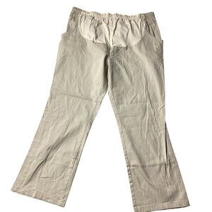 Take Nine: Maternity Full Panel Khaki Pants, Size XL